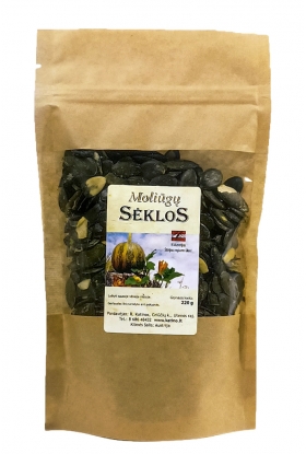 Aliejinių moliūgų sėklos, belukštės, 220 g.