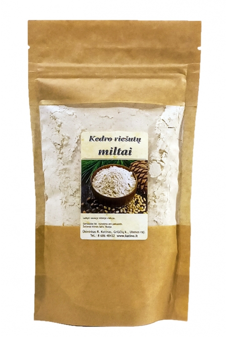 Kedro riešutų miltai (smulkūs, 100 proc.natūralūs, kvapnūs ir maistingi) 180g.