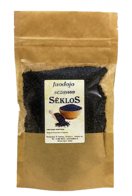 Sezamo sėklos (juodos) 180g / 500g/1000g (100 proc. natūralios). Kvapnus energijos šaltinis!