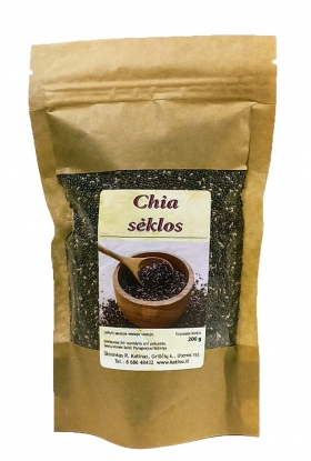 Chia (ispaninio šalavijo) sėklos, 200 g.