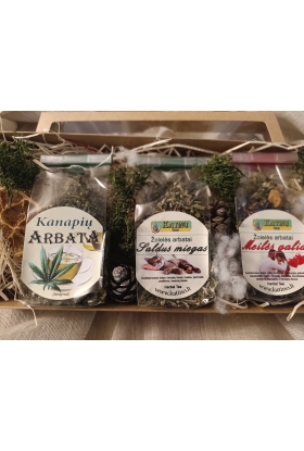 Rinkinys "ARBATOS TRIO" (NET 3 žolelių mišiniai arbatoms) GERA DOVANA!