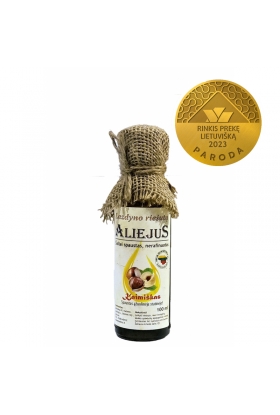 Šalto spaudimo lazdyno riešutų aliejus, 100 ml.  Natūralus, kaimiškas,  stiklo buteliuke.