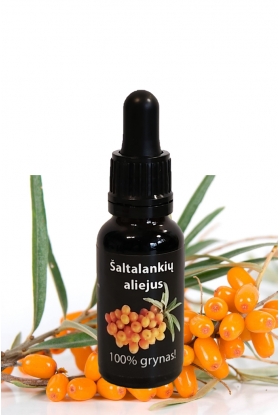 100% grynas šaltalankių aliejus, 20ml