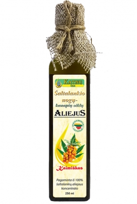 Šaltalankių aliejus, 250 ml. tamsaus stiklo buteliuke.