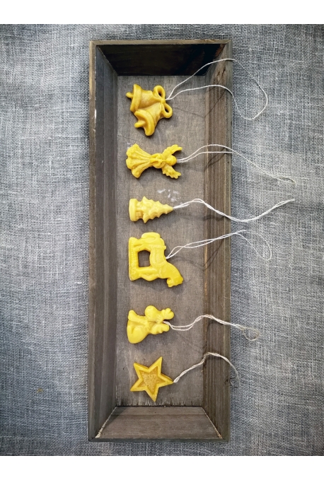 Vaško žaisliukai eglutei (100 proc. natūralus vaškas)