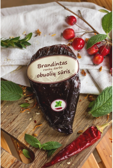 Brandintas naminis, rankų darbo obuolių sūris (su čili ir mėta). 180-250 g.