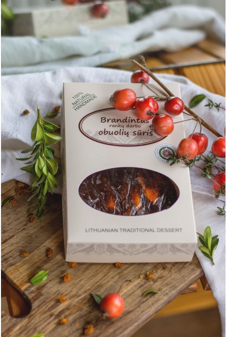 Brandintas naminis, rankų darbo obuolių sūris dėžutėje. 180-250 g.