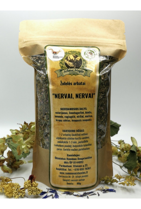Žolelės arbatai "NERVAI, NERVAI" 