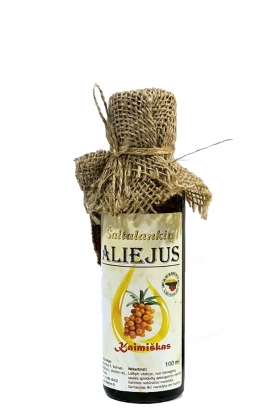 Šaltalankių aliejus, 100 ml. Tamsaus stiklo buteliuke.