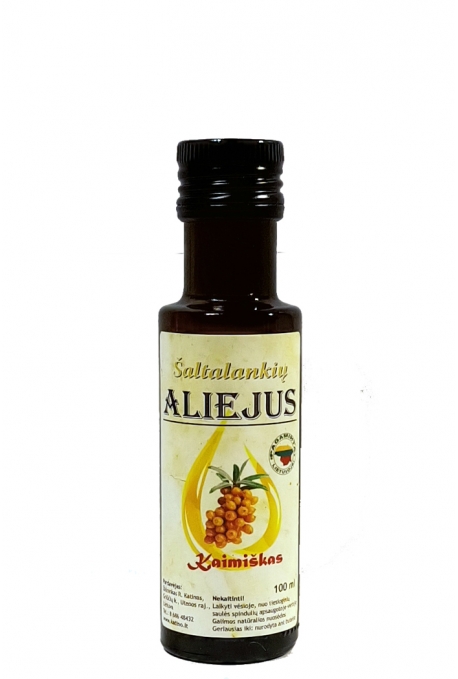 Šaltalankių aliejus, 100 ml. Tamsaus stiklo buteliuke.