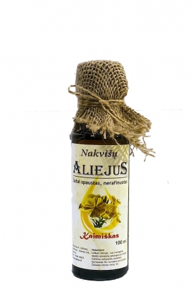 Nakvišų aliejus, 100 ml. Šalto spaudimo, tamsaus stiklo buteliuke.